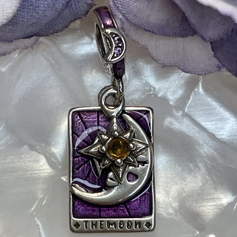 Bracelet Charm Tarot Card The Moon Sterling Silver